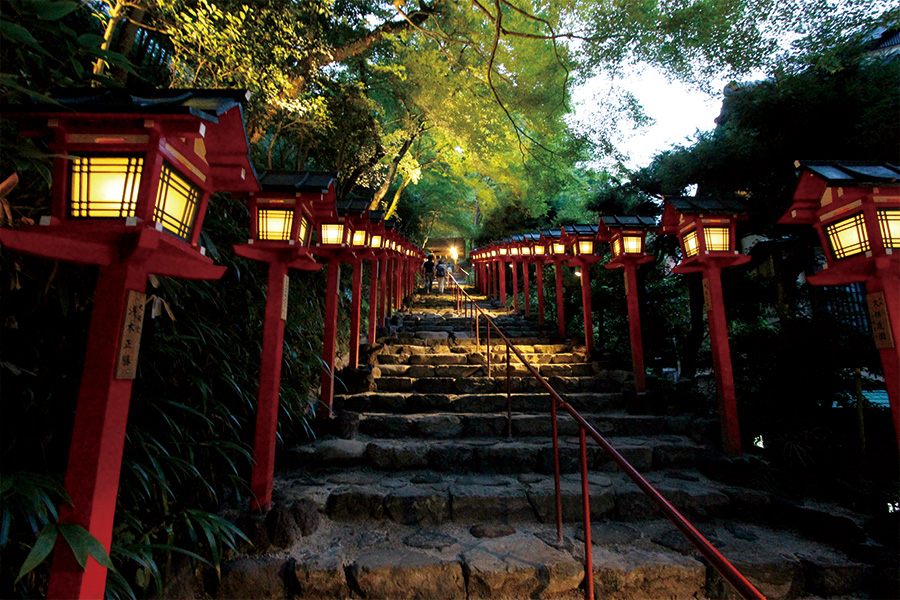 貴船神社　七夕飾りライトアップ