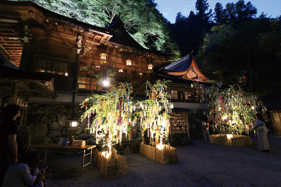 貴船神社　七夕飾りライトアップ