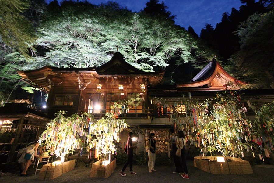 貴船神社　七夕飾りライトアップ