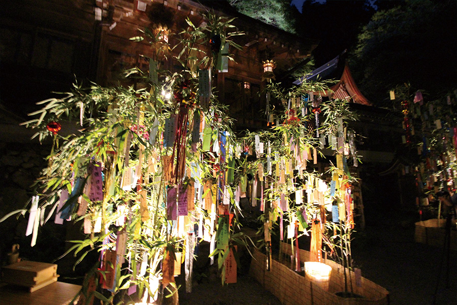 貴船神社　七夕飾りライトアップ