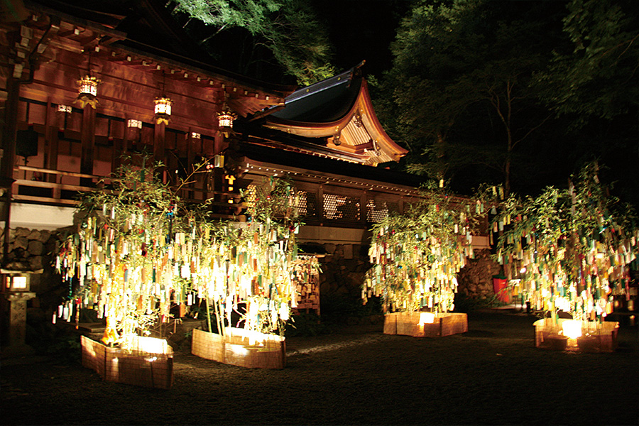 貴船神社　七夕飾りライトアップ